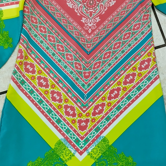 Colorful Geometric Pattern Dress - Picture 2 of 8